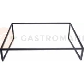 Servírovací stolek Bufetový podstavec qubik, ocelový černý, matný 12x12x10 cm | HORECA SERVICE, HS Design