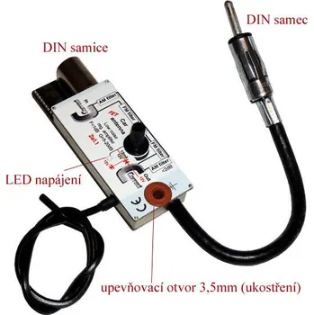 Autorádio Vysoce kvalitní anténní zesilovač pro anténu na autorádio do auta