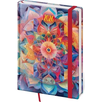 Diář Denní diář A5 Vario Kaleidoscope s gumičkou