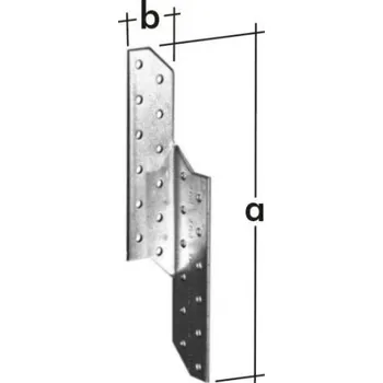 Tesařské kování Domax Spojka krokevová pravá 210x32,5-3mm