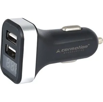 Nabíječka do auta na 12V 2x USB + Voltmetr digitální