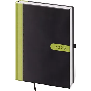 Diář Denní diář A5 Bora černo/zelený