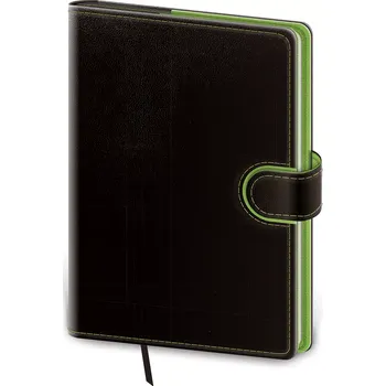 Kancelářské potřeby Denní diář A5 Flip černo/zelený