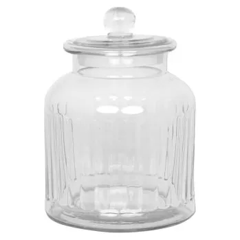 Dóza na potraviny Skleněná dóza s víkem Gustav Ribbed Large