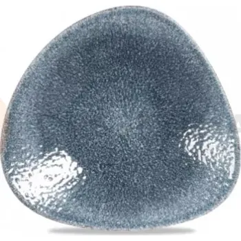 Trojúhelníková mísa 267x272 mm | CHURCHILL, Raku Topaz Blue