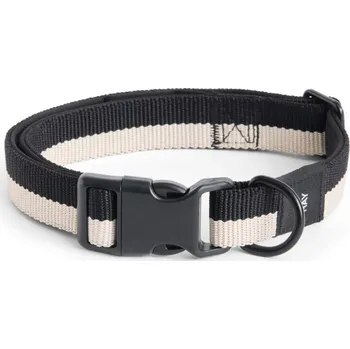Obojek pro psa HAY Obojek pro psa Dogs Collar Flat M/L, black/white