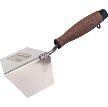 Zednická lžíce INSTRUMENT Lžíce nerezová rohová vyhlazovací 80x60mm korková rukojeť