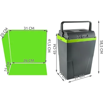 Chladící box objem 22 litrů na 220V a 12V do auta i bytu autolednička