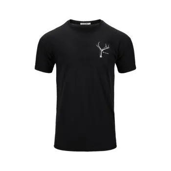 Pánské tričko Aclima LightWool Tee Print Horn Men Jet Black černá M