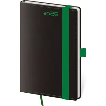 Diář Kapesní diář Black Green s poutkem