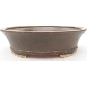 Květináč Keramická bonsai miska 18 x 16 x 4,5 cm hnědá 155559
