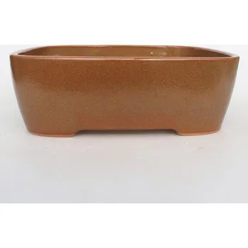 Květináč Keramická bonsai miska 23,5 x 18 x 7,5 cm hnědá 155088