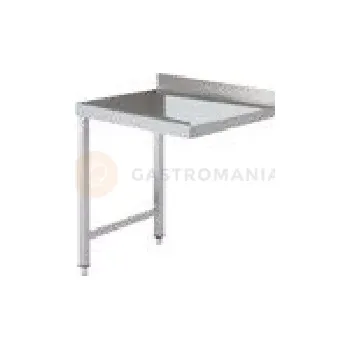 Počítačový stůl Výstupní nerezový stůl na 2 nohách, levý 600x700x850 mm | ASBER, DTWL-67-2L