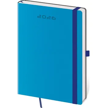 Diář Týdenní diář A5 Flexies modrý s poutkem