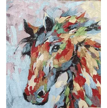 Kůň malba dekorační panel 45 cm gobelín | RTex