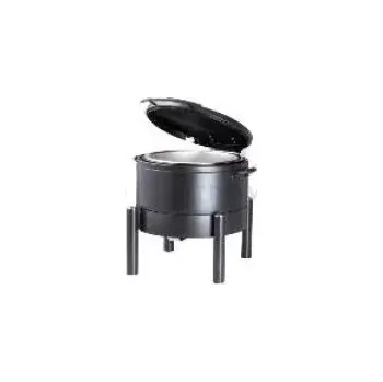 Servírovací stolek Chafing na polévku s plným víkem, matně černý 12 l | AMBITION, Premium