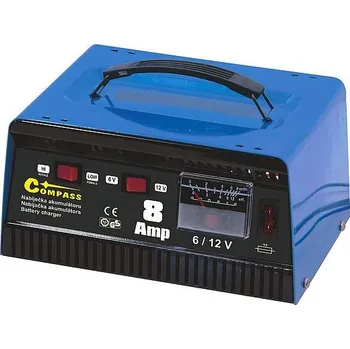 Nabíječka autobaterie Kovová nabíječka 6/12V s TÜV/GS pro autobaterie s 3,7-80 Ah 12V