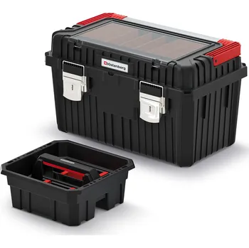 PROSPERPLAST Box na nářadí se zámky 58,5x36x33,7cm HEAVY KHVA603535BSM-S411 černý
