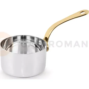 Servírovací stolek Mini kastrůlek s rukojetí, nerezová ocel, 140 ml, 70x37 mm | AMBITION, Charms