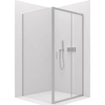 CERANO - Sprchový kout Varone LINE L/P - 6 mm - chrom, transparentní sklo - 140x80x195 cm - posuvný