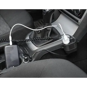 Rozdvojka na 12V i 24V do autozásuvky na pružném kabelu