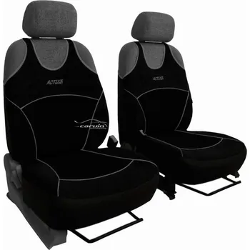 Potah sedadla Autopotahy univerzální Alcantara pro dvě přední sedadla černé Airbag