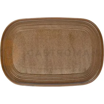 Talíř Oválný talíř se stojatou hranou 340x230 mm | BY BONE, Helix Kaldi