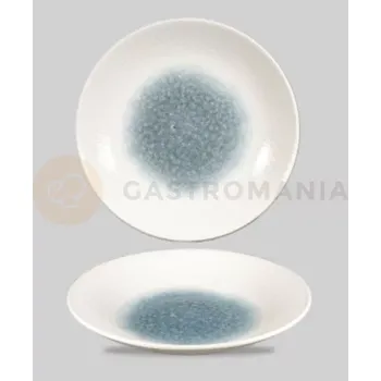 Talíř Hluboký talíř coupe 255x255 mm | CHURCHILL, Raku Topaz Blue