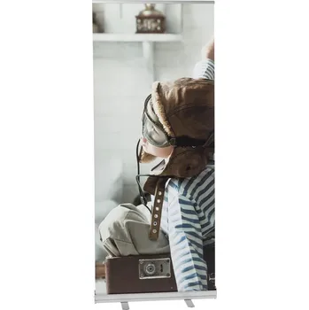 Roll-Banner Basic 2 Feet 150x200cm - stříbrný s tiskem