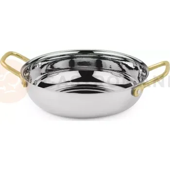 Servírovací stolek Pánev na smažení s uchy, nerezová ocel, 600 ml, 155x40 mm | AMBITION, Charms