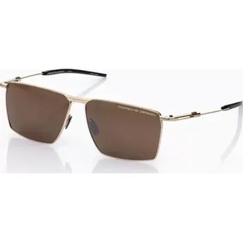 Sluneční brýle PORSCHE DESIGN Sunglasses P´8987 Sluneční brýle inspirované Porsche 911 GT3 RS zlatočerné s hnědými skly polarizované (Puristické sluneční brýle od Porsche Design vyrobené z titanu s aerodynamickým tvarem. Inspirované siluetou vozu 911 GT3 RS.)