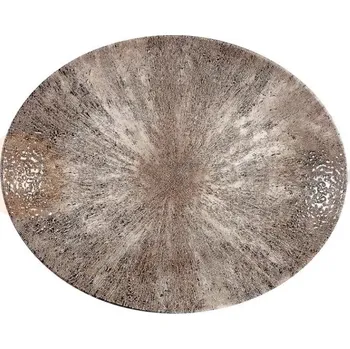 Oválný talíř coupe 255x317 mm | CHURCHILL, Studio Prints Stone Zircon Brown