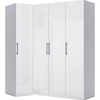 Šatní skříň Skříň 3dv + Rohová skříň 90 bez zrcadel, série N bílá Family