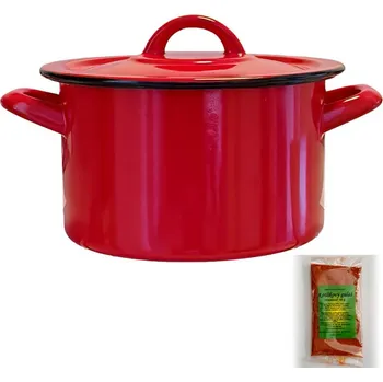 Hrnec Smaltovaný hrnec s poklicí COMBI 30 l + pikantní směs koření 50 g Kotlíkový guláš