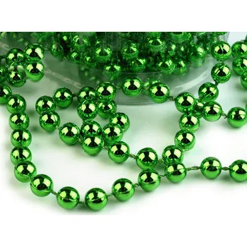Vánoční dekorace Perlový řetěz Ø6 mm vánoční Varianta: 8 zelená, Balení: 1 ks