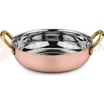 Servírovací stolek Pánev na smažení, 2 rukojeti, měděná, 1000 ml, 195x50 mm | AMBITION, Charms