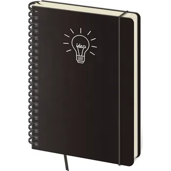 Zápisník Linkovaný zápisník Twin L černý Idea