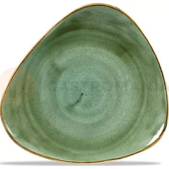 Talíř Trojúhelníkový talíř 265x265 mm | CHURCHILL, Stonecast Samphire Green