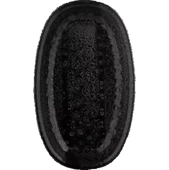 Talíř Oválný talíř 290x170 mm | BY BONE, Cowry Black