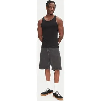 Pánské kraťasy Jack & Jones Džínové šortky Alex 12269532 Černá Baggy Fit XL