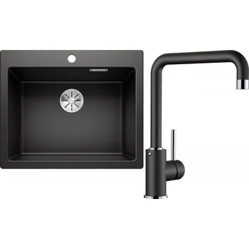 Granitový dřez Set RS Blanco Pleon 6+ Blanco Mili (bílá soft + bílá soft)