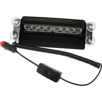Osvětlovací technika LED stroboskopy na čelní sklo Policie modro červené 12V