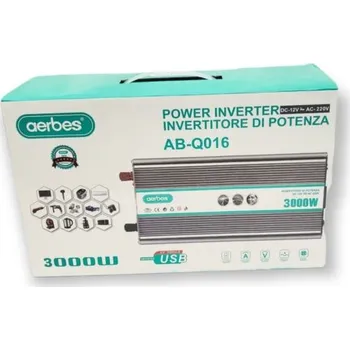 Měnič napětí Měnič napětí do auta z 12V na 220V 3000W kovový