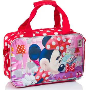 Sun City Dětská taška MINNIE MOUSE cestovní - červená s puntíky
