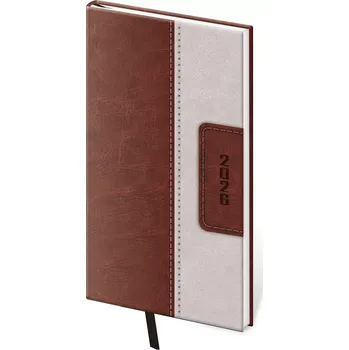 Diář Kapesní diář Classic hnědo/béžový