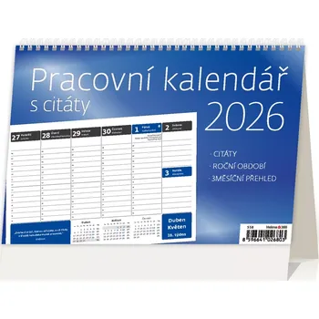 Kalendář Helma 365 Pracovní kalendář s citáty 2022