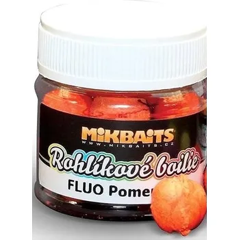 Nástraha Mikbaits Rohlíkové boilie Fluo Pomeranč 2 × 50 ml