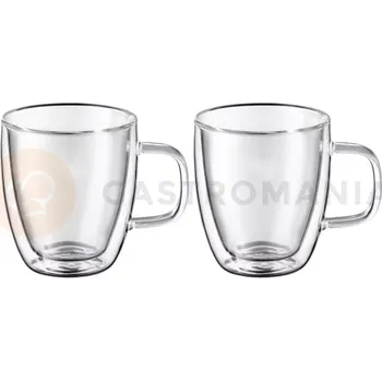 Servírovací stolek Termo sklenice s uchem sada 2 kusů 250 ml, 85x85 mm | AMBITION, Mia