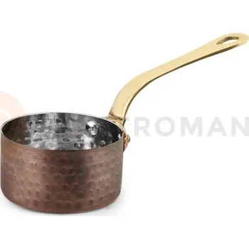 Servírovací stolek Mini kastrůlek s rukojetí, kovaná staroměď, 140 ml, 70x37 mm | AMBITION, Charms