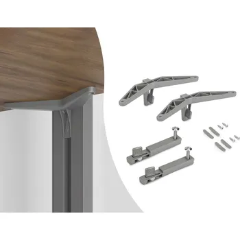 Šatní skříň EMUCA Podpěra dřevěného korpusu systému ZERO šedá struktura